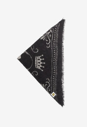 Bandana Skull Black/White XL mit Fransen